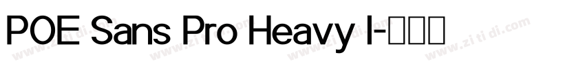 POE Sans Pro Heavy I字体转换